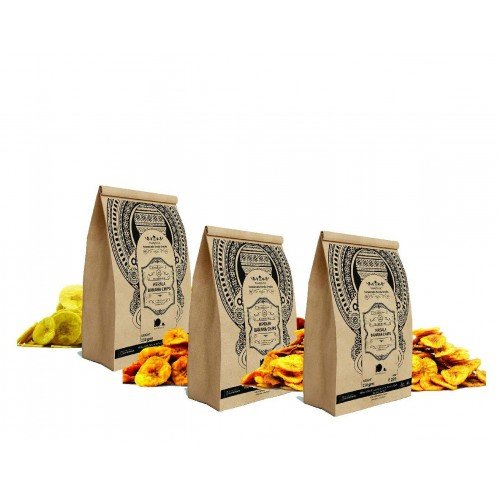 Combo of Special Kerala Snacks – Kerala Banana Chips + Masala Banana Chips + Ripe Banana Chips (250 gm each)